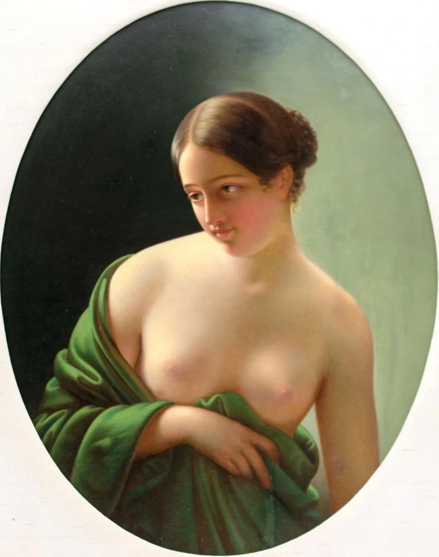 Ritratto di una giovane donna a seni nudi